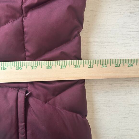 Lands' End Women's Down Shimmery Bergundy Purple Long Parka Size Medium - Picture 11 of 16